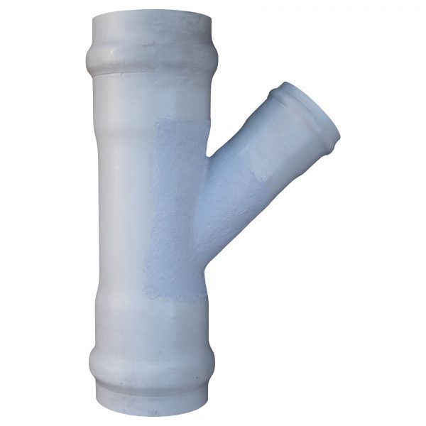 45° Sewer junction SN16 double collar 150 x 100 x 45°