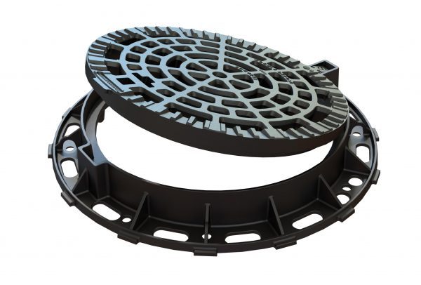 EJ Solo Hinged Manhole Cover Open